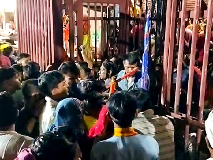 Three devotees died in a stampede at Khatu Shyam temple this morning